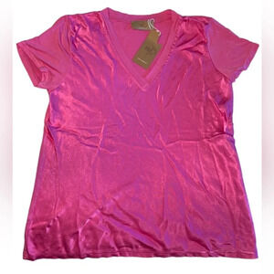 NWT Free For Humanity Pink Shiny Top